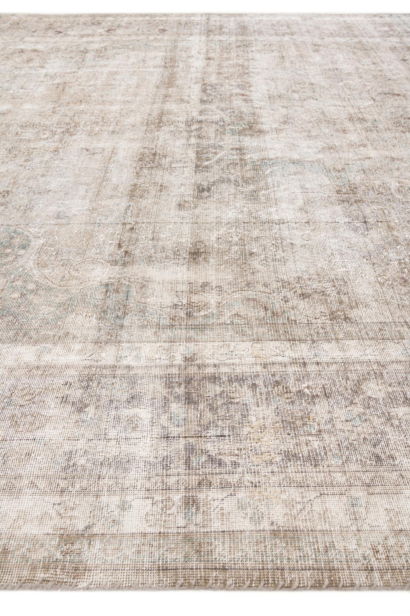 9' 8 x 11' 10 Hand Knotted Ultra Vintage Persian Wool Rug
