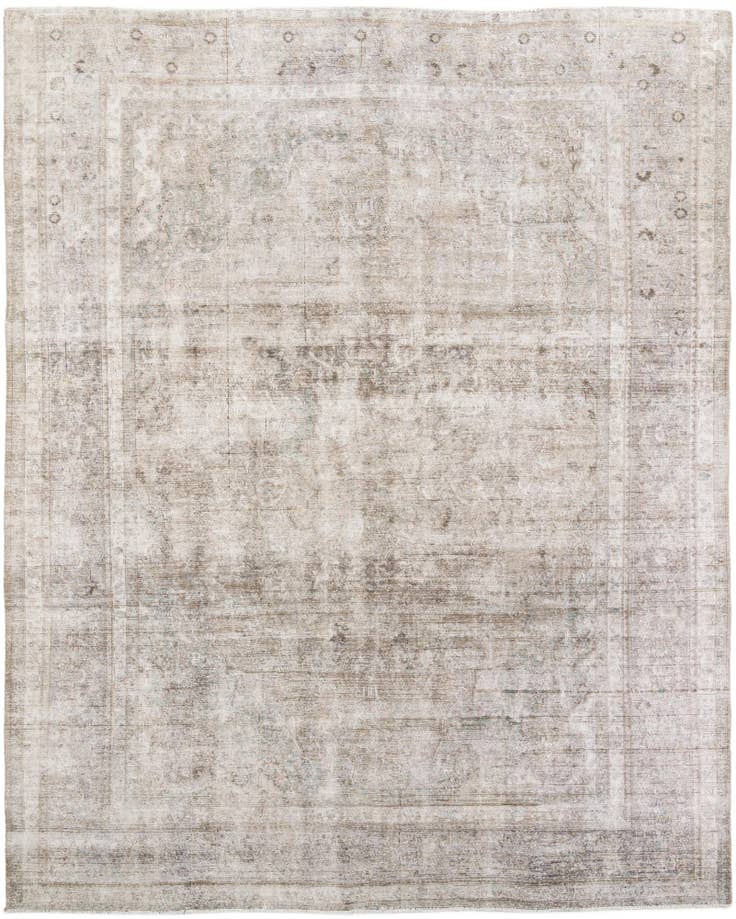 Detail image of 9' 8 x 11' 10 Hand Knotted Ultra Vintage Persian Wool Rug