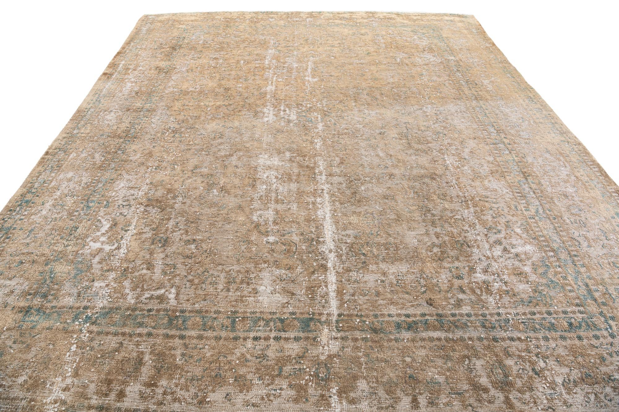 9' 7 x 11' 9 Hand Knotted Ultra Vintage Persian Wool Rug