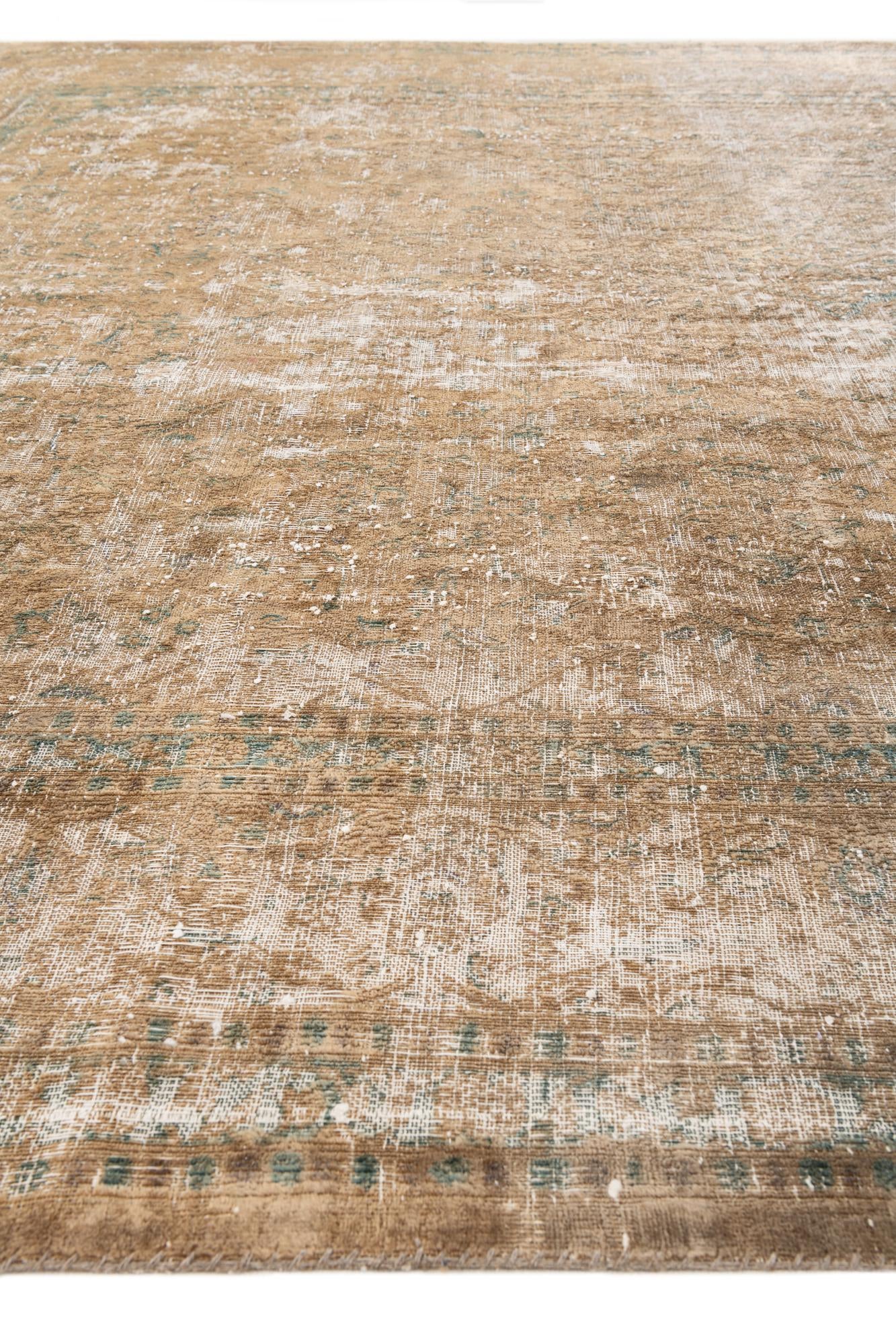 9' 7 x 11' 9 Hand Knotted Ultra Vintage Persian Wool Rug