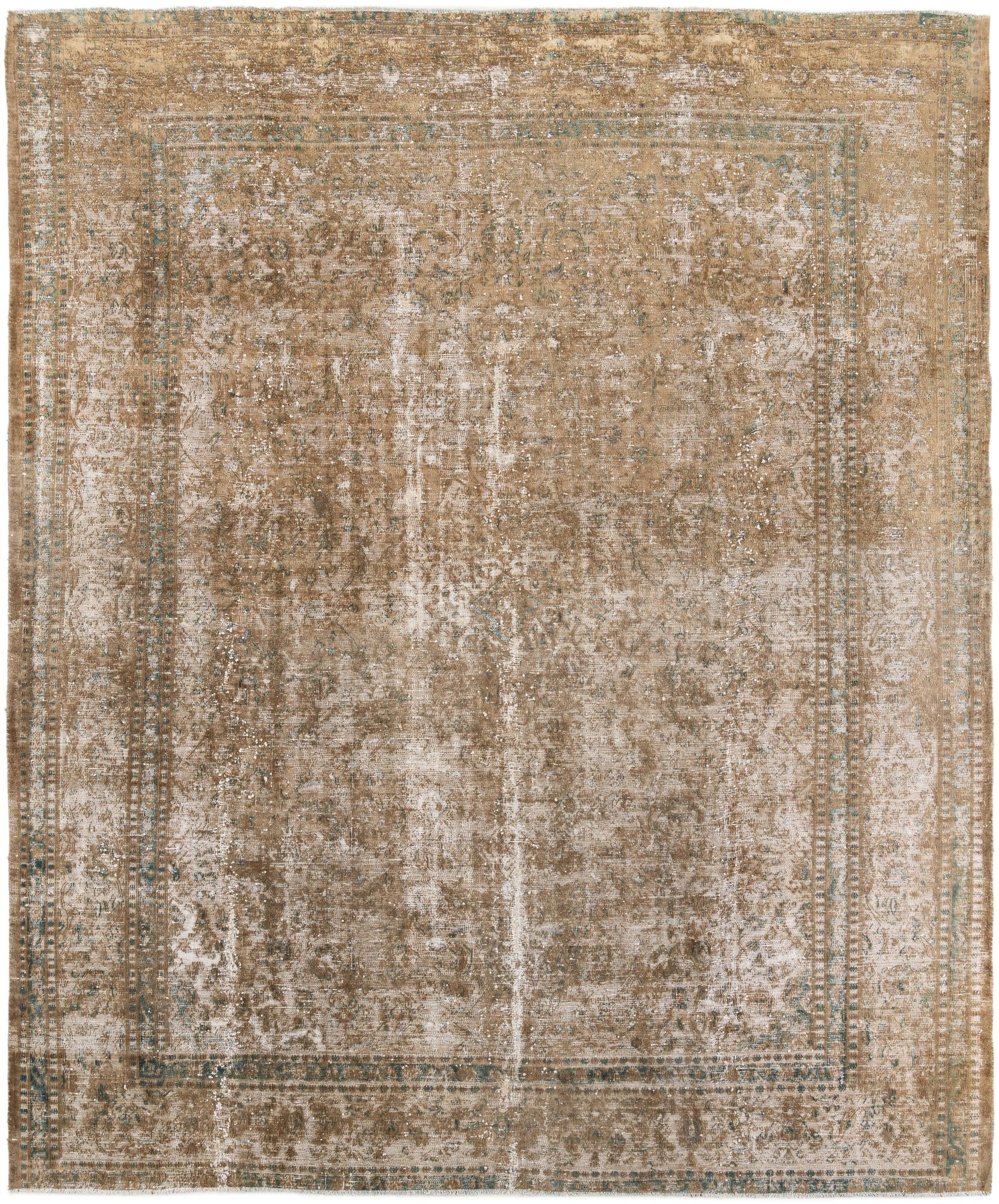 9' 7 x 11' 9 Hand Knotted Ultra Vintage Persian Wool Rug