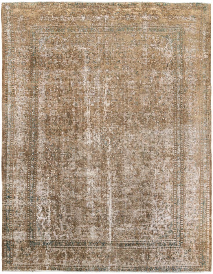 Detail image of 9' 7 x 11' 9 Hand Knotted Ultra Vintage Persian Wool Rug