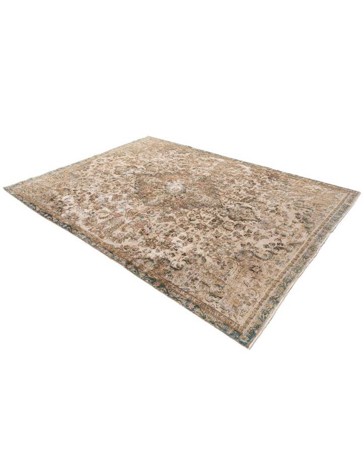 7' 2 x 9' 9 Hand Knotted Ultra Vintage Persian Wool Rug