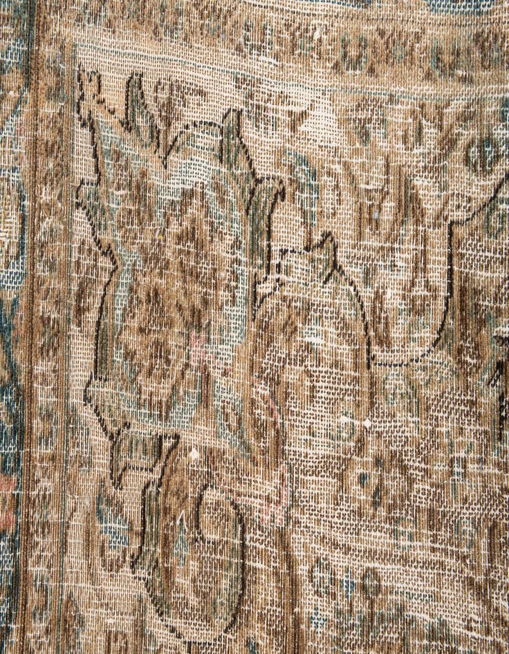 Detail image of 7' 2 x 9' 9  Hand Knotted Ultra Vintage Persian Wool Rug