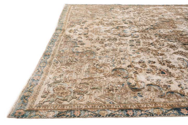 7' 2 x 9' 9 Hand Knotted Ultra Vintage Persian Wool Rug