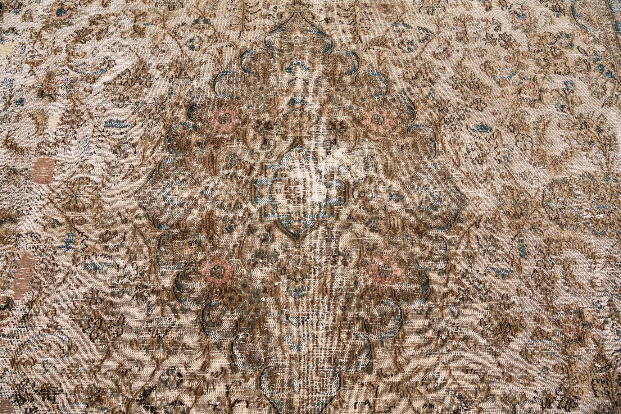 7' 2 x 9' 9 Hand Knotted Ultra Vintage Persian Wool Rug