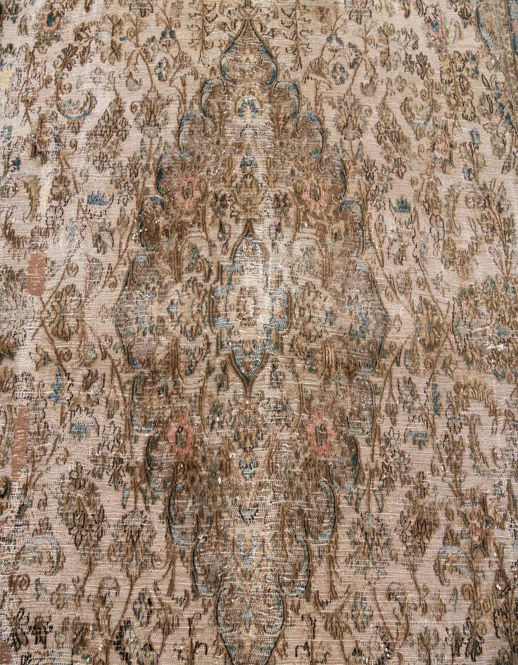 Detail image of 7' 2 x 9' 9  Hand Knotted Ultra Vintage Persian Wool Rug