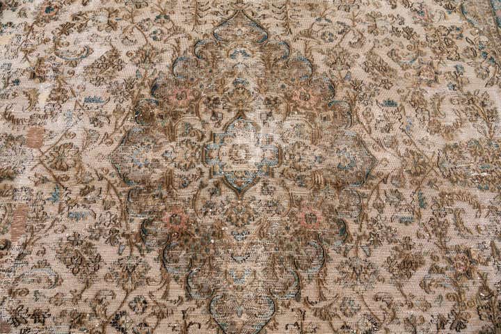 7' 2 x 9' 9 Hand Knotted Ultra Vintage Persian Wool Rug