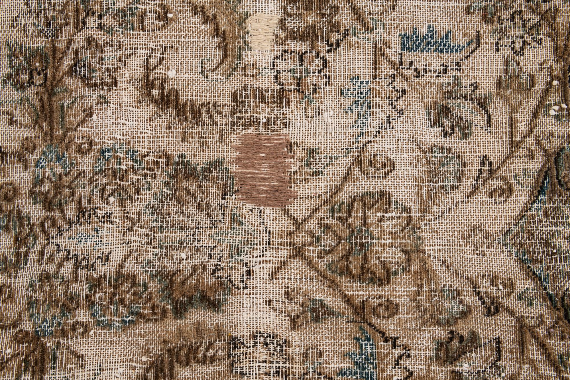 7' 2 x 9' 9 Hand Knotted Ultra Vintage Persian Wool Rug