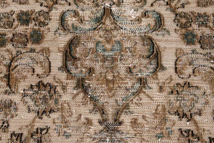 7' 2 x 9' 9 Hand Knotted Ultra Vintage Persian Wool Rug
