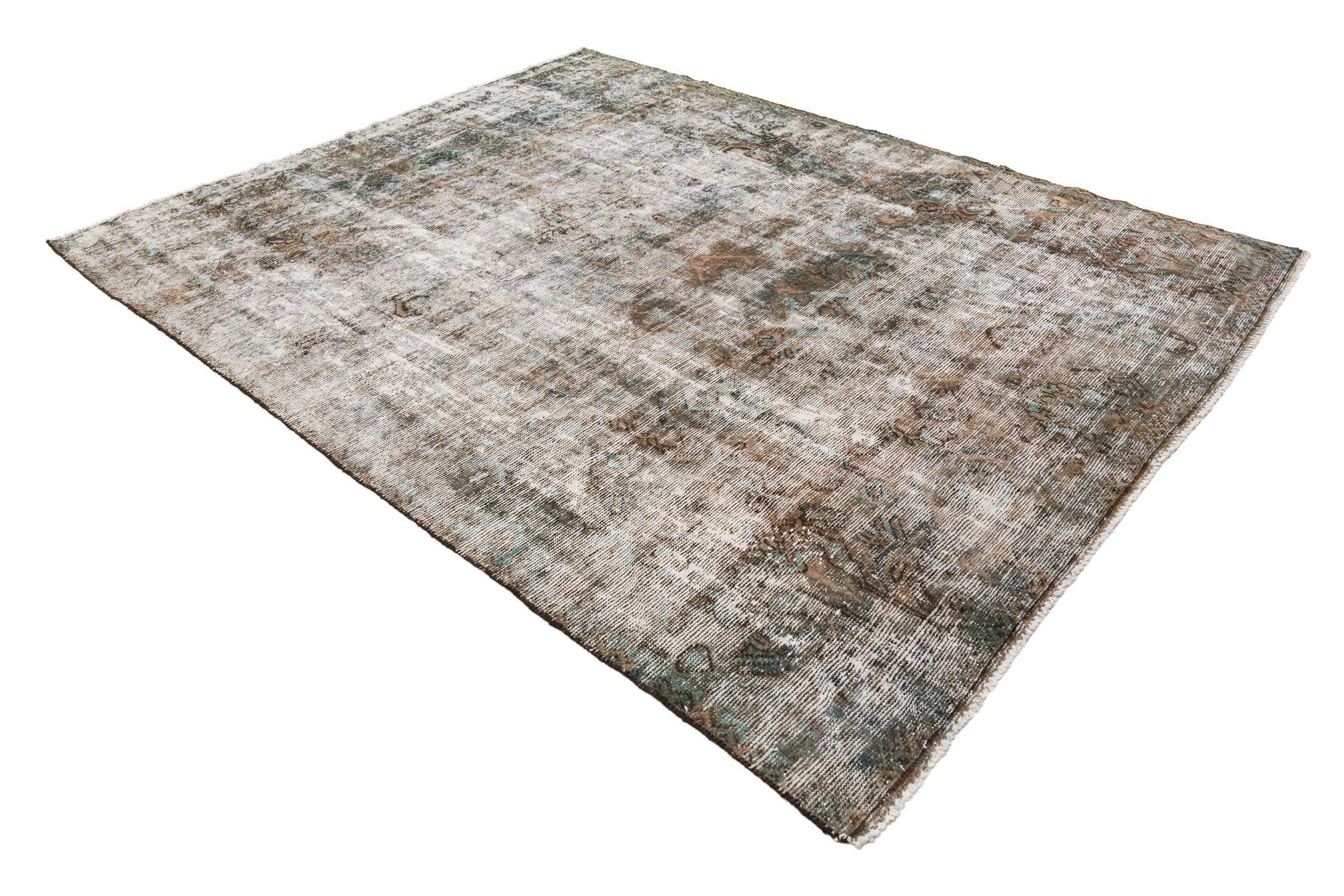 6' 8 x 8' 5 Hand Knotted Ultra Vintage Persian Wool Rug