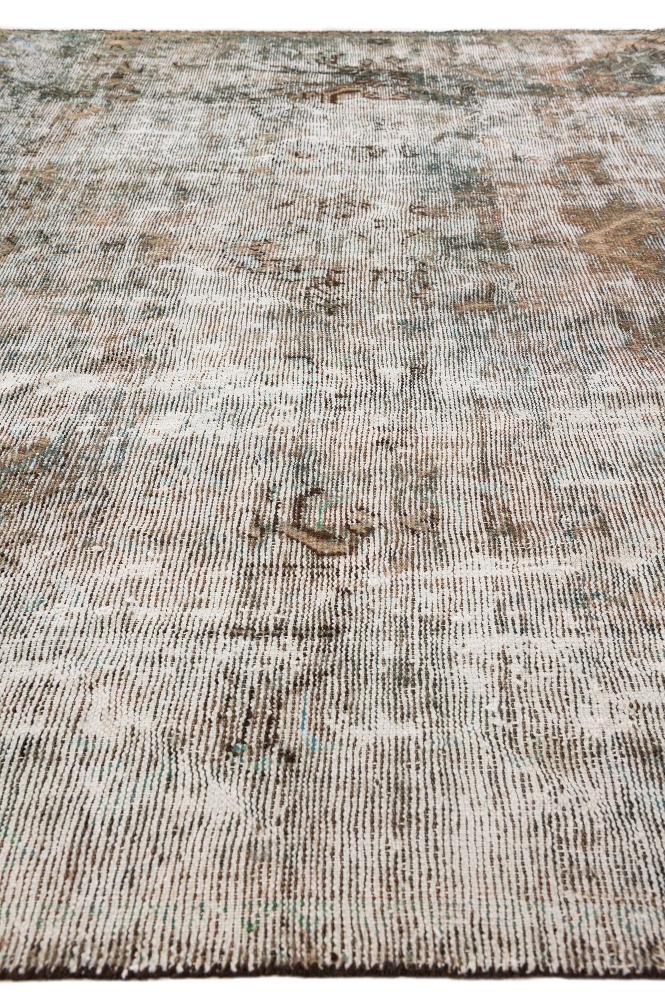6' 8 x 8' 5 Hand Knotted Ultra Vintage Persian Wool Rug