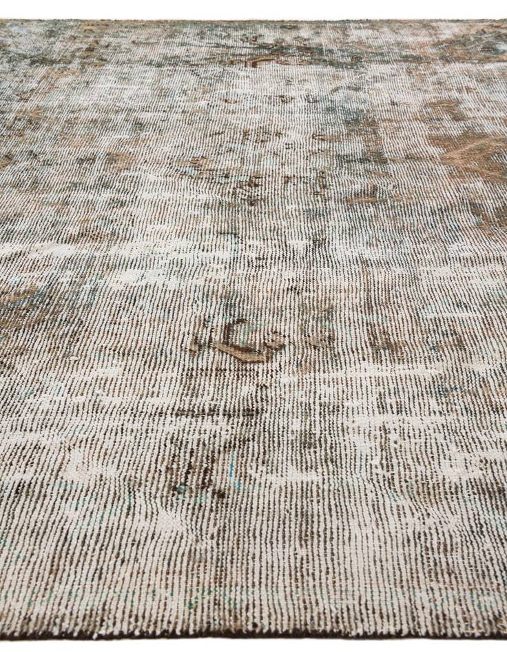 Detail image of 6' 8 x 8' 5  Hand Knotted Ultra Vintage Persian Wool Rug