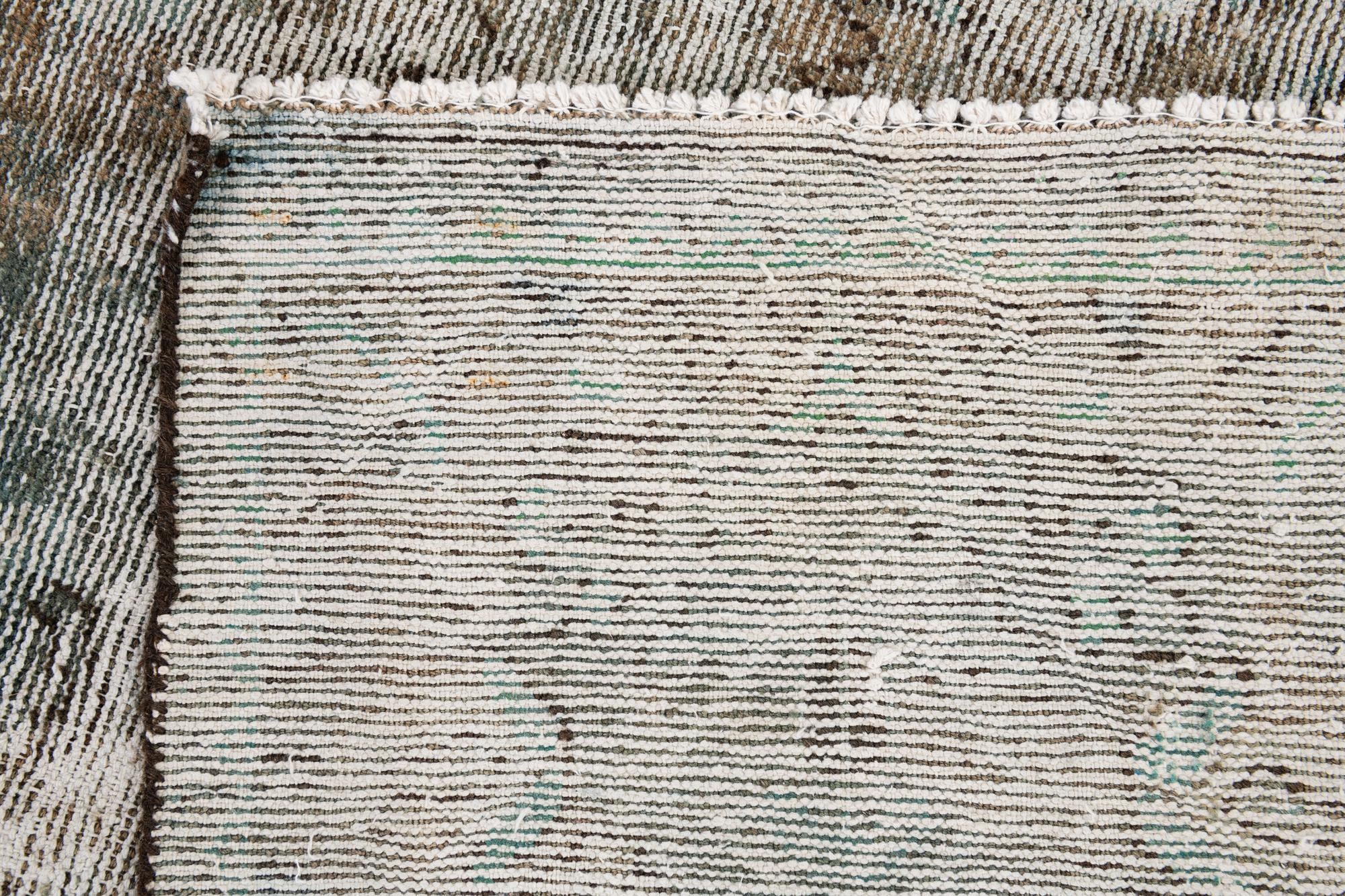 6' 8 x 8' 5 Hand Knotted Ultra Vintage Persian Wool Rug