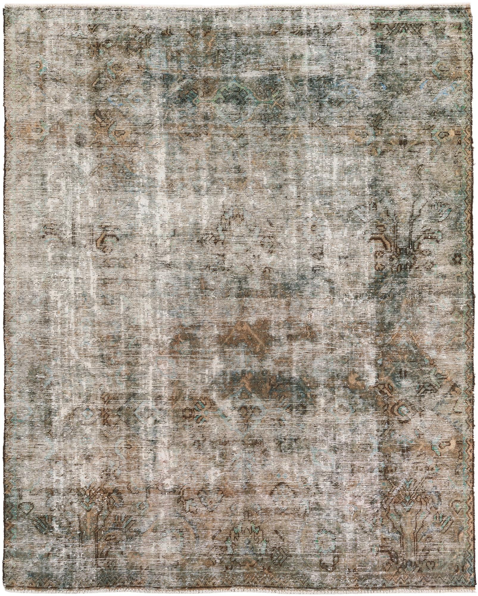 6' 8 x 8' 5 Hand Knotted Ultra Vintage Persian Wool Rug
