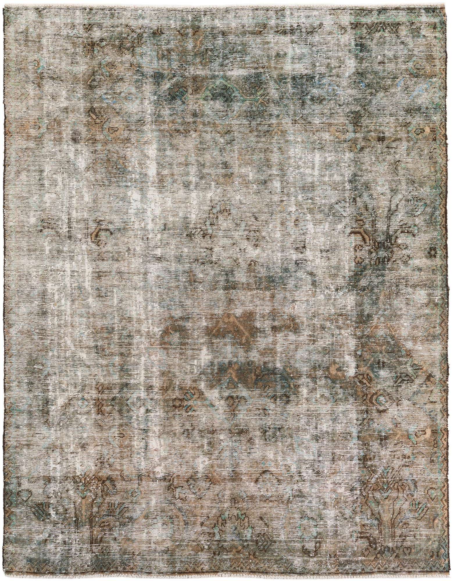 Primary image 6' 8 x 8' 5  Hand Knotted Ultra Vintage Persian Wool Rug