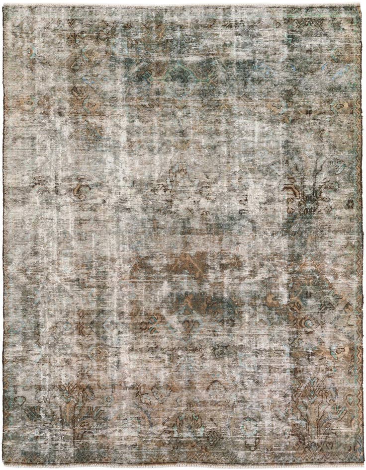 Detail image of 6' 8 x 8' 5 Hand Knotted Ultra Vintage Persian Wool Rug