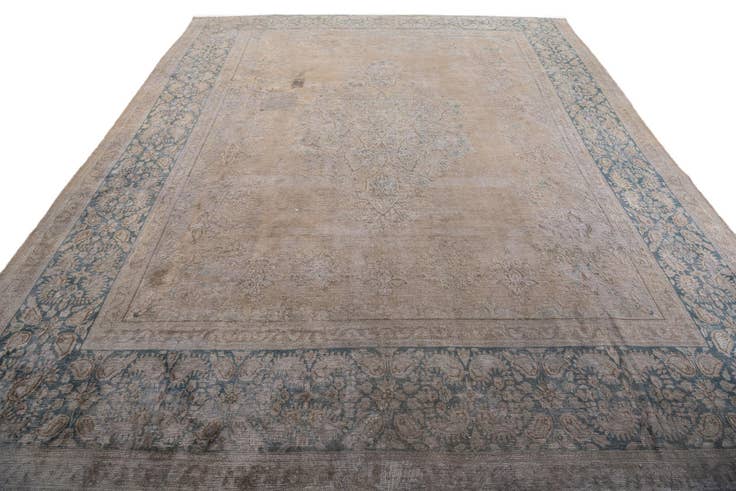 Detail image of 9' 4 x 11' 10 Hand Knotted Ultra Vintage Persian Wool Rug