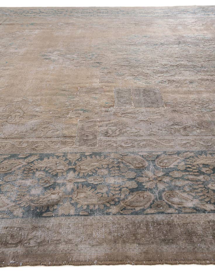 Detail image of 9' 4 x 11' 10  Hand Knotted Ultra Vintage Persian Wool Rug