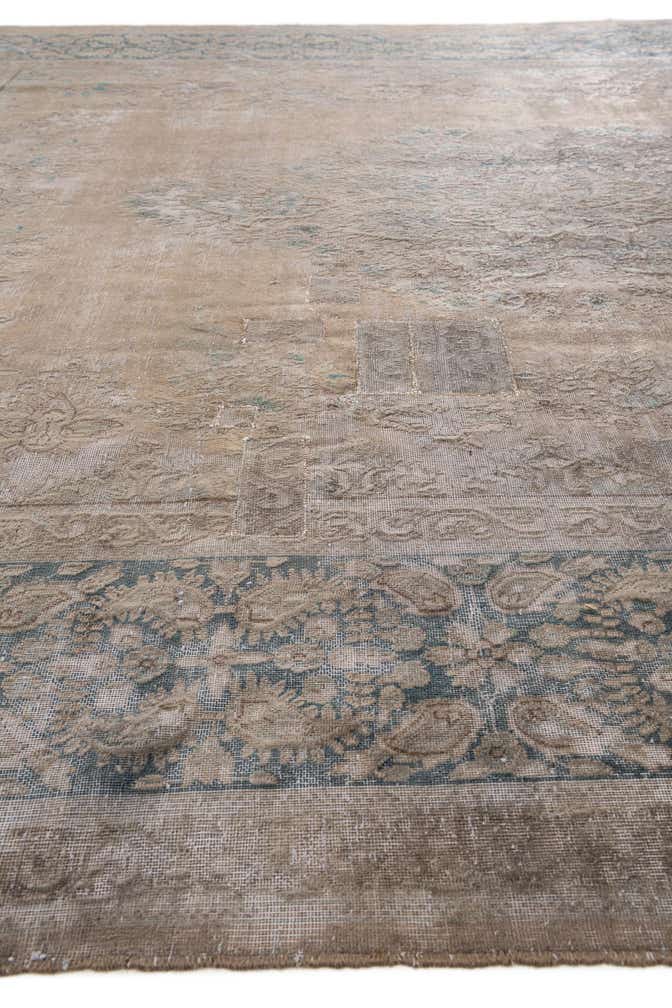 9' 4 x 11' 10 Hand Knotted Ultra Vintage Persian Wool Rug