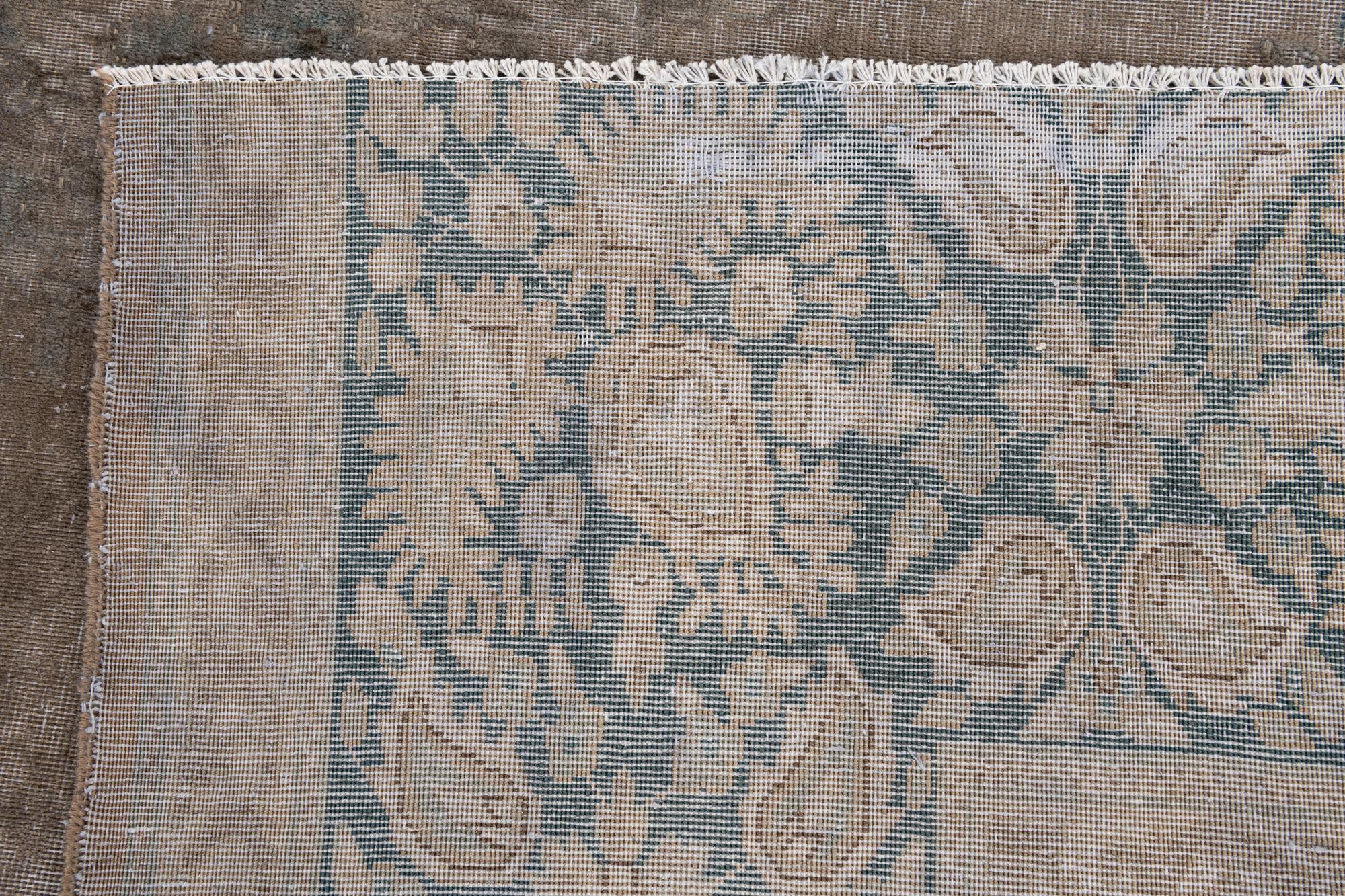 9' 4 x 11' 10 Hand Knotted Ultra Vintage Persian Wool Rug