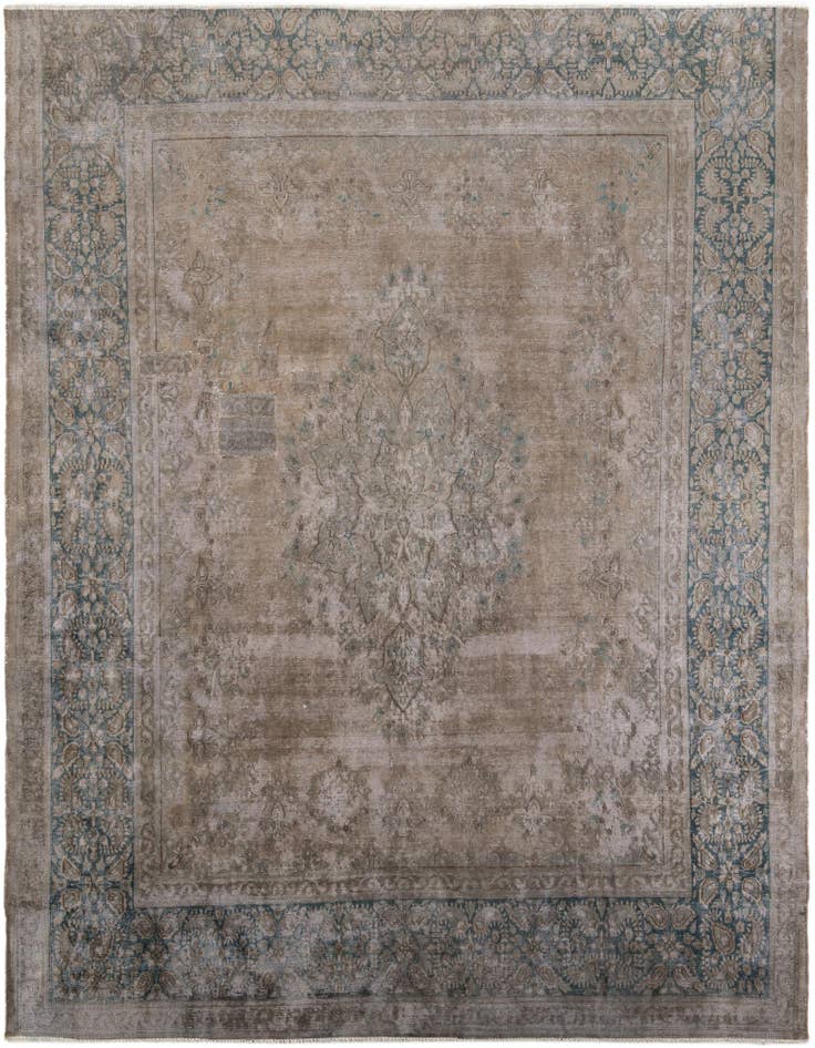 Detail image of 9' 4 x 11' 10 Hand Knotted Ultra Vintage Persian Wool Rug