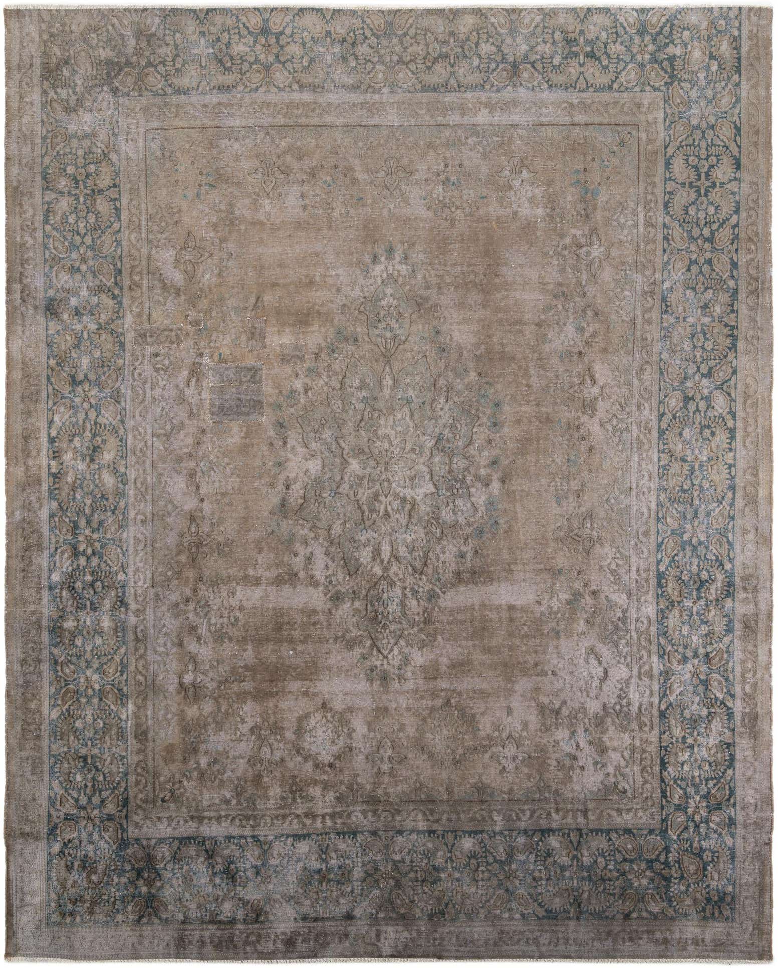 9' 4 x 11' 10 Hand Knotted Ultra Vintage Persian Wool Rug