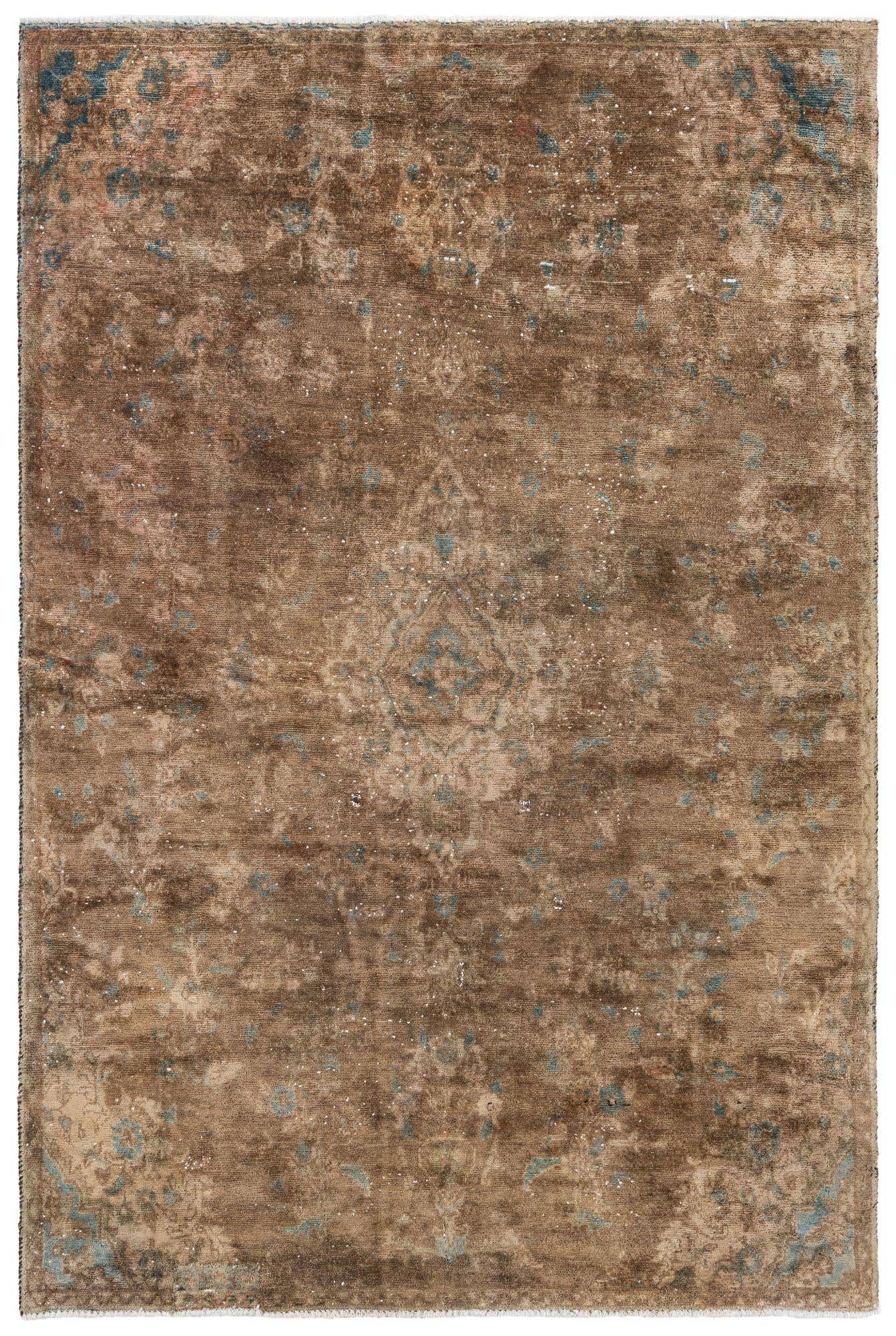 5' 3 x 7' 10 Hand Knotted Ultra Vintage Persian Wool Rug