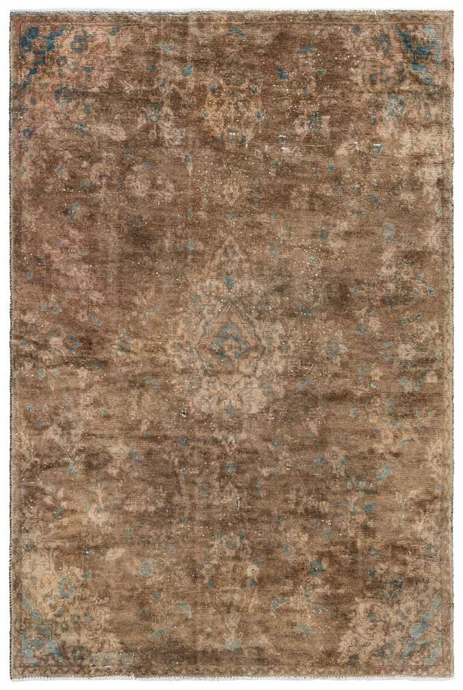 5' 3 x 7' 10 Hand Knotted Ultra Vintage Persian Wool Rug