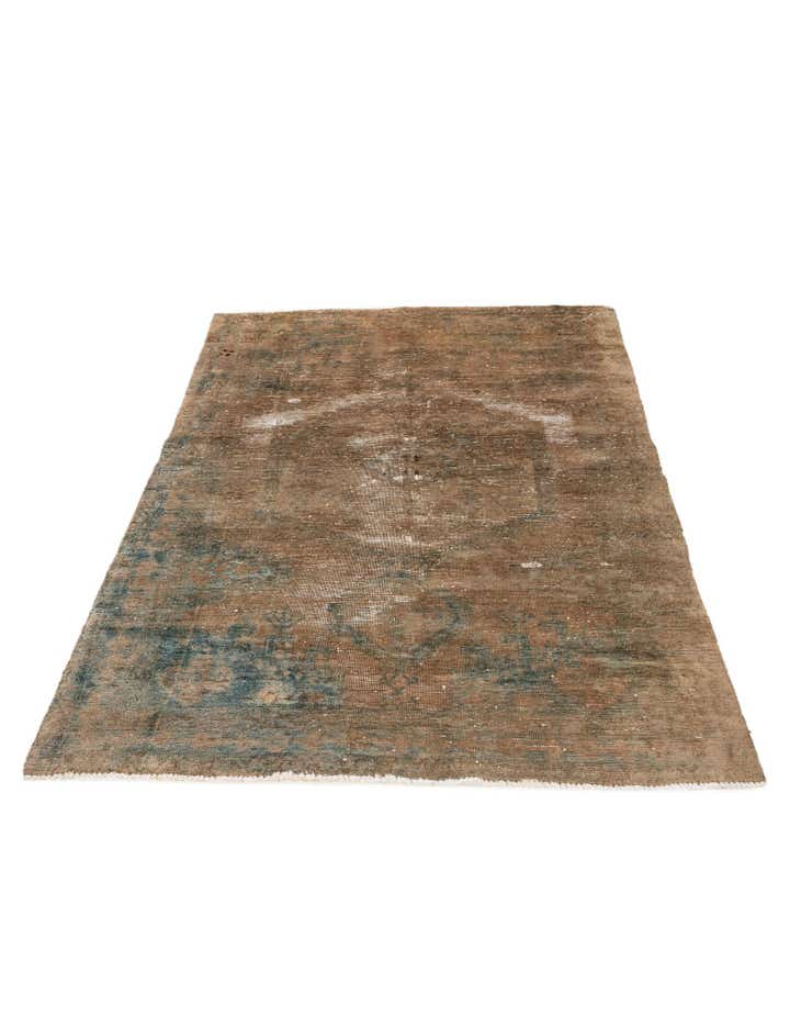 5' 3 x 6' 10 Hand Knotted Ultra Vintage Persian Wool Rug