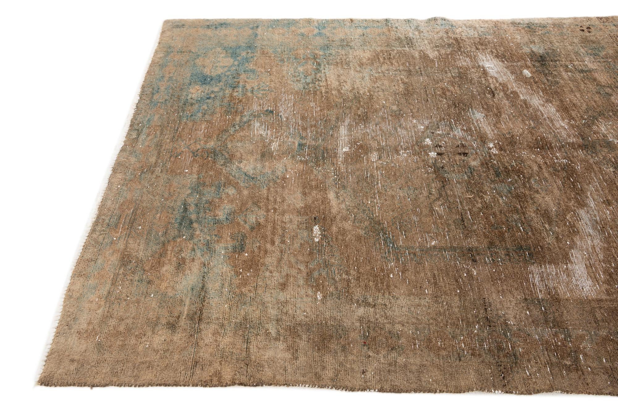 5' 3 x 6' 10 Hand Knotted Ultra Vintage Persian Wool Rug