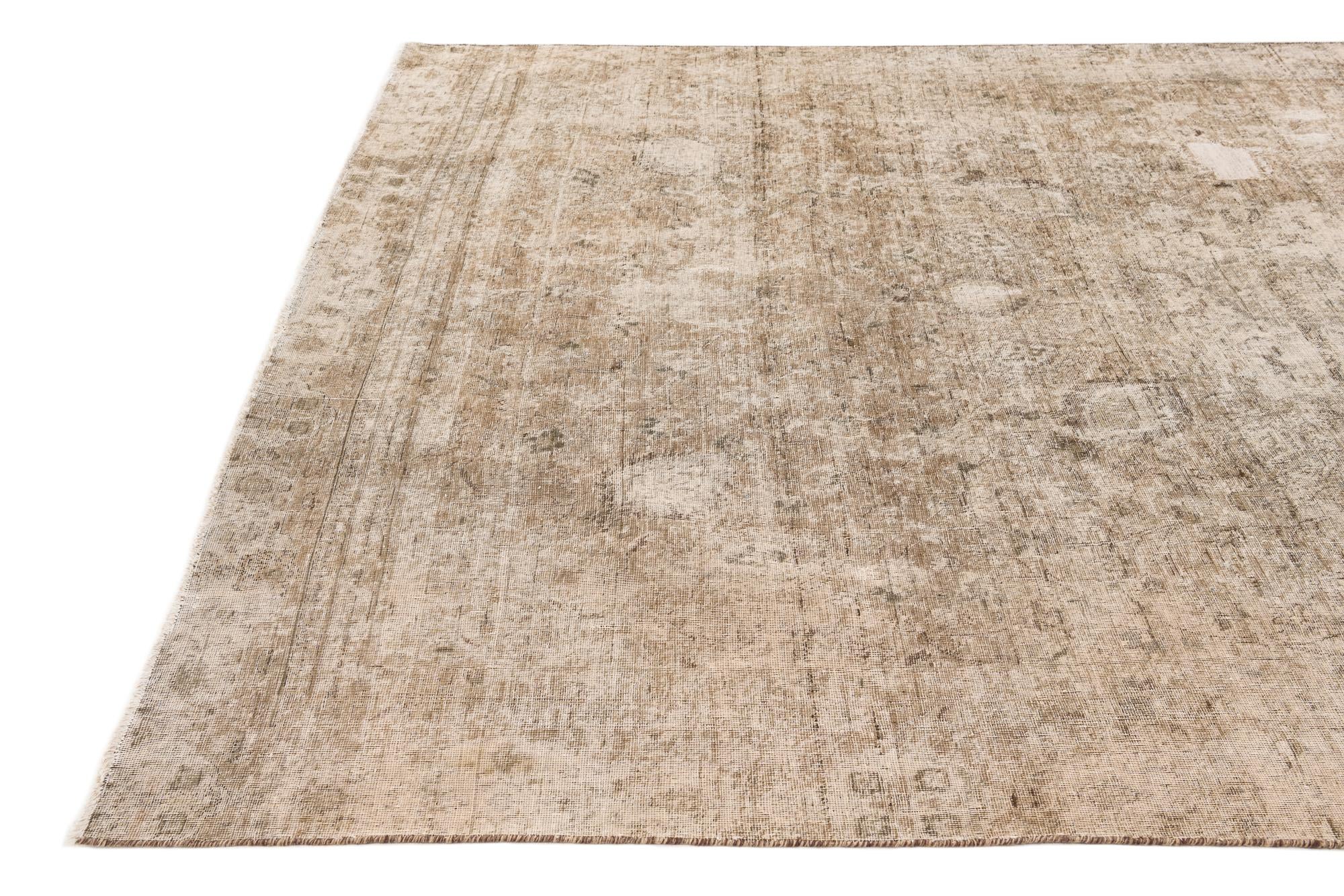 7' 8 x 11' 6 Hand Knotted Ultra Vintage Persian Wool Rug