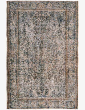 4' 4 x 6' 5 Hand Knotted Ultra Vintage Persian Wool Rug