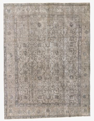 9' 3 x 12' 4 Hand Knotted Ultra Vintage Persian Wool Rug