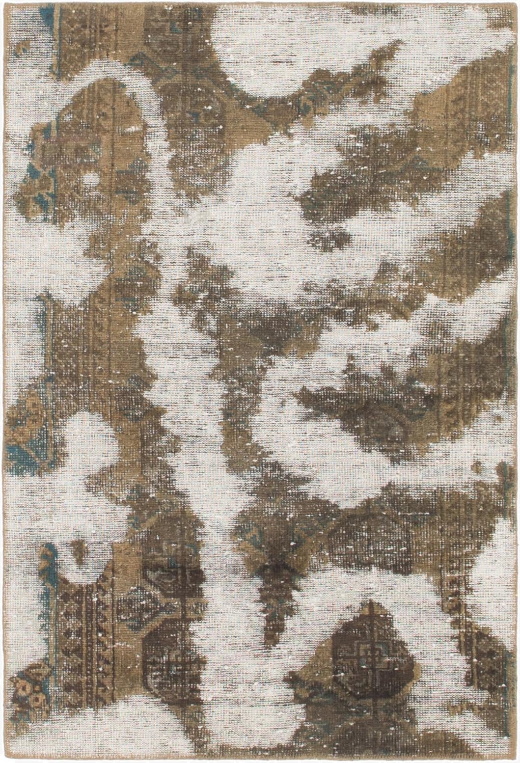 3' x 4' 6  Hand Knotted Ultra Vintage Persian Wool Rug