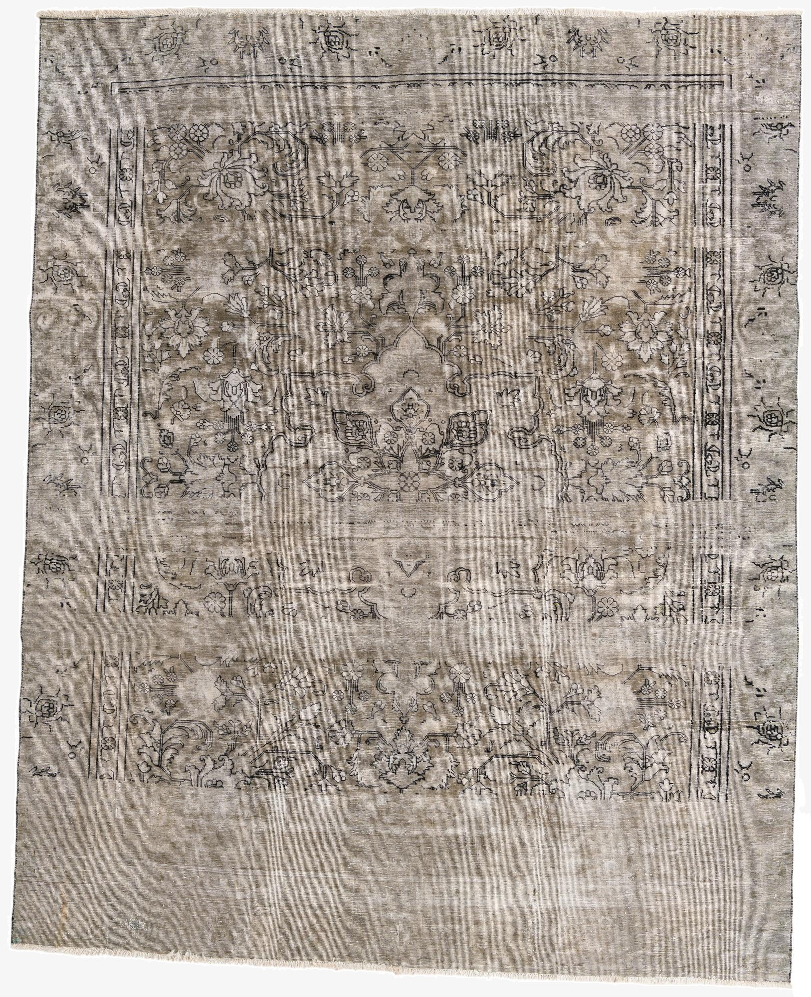 Primary image 8' 10 x 11'  Hand Knotted Ultra Vintage Persian Wool Rug