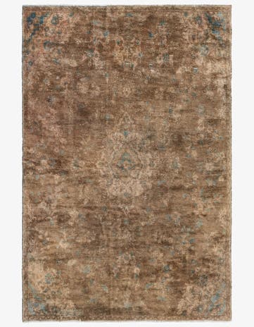 5' 3 x 7' 10 Hand Knotted Ultra Vintage Persian Wool Rug