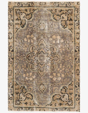 2' 10 x 4' 5 Hand Knotted Ultra Vintage Persian Wool Rug