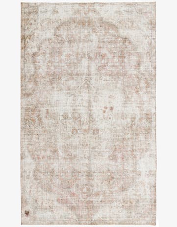 4' 10 x 8' Hand Knotted Ultra Vintage Persian Wool Rug