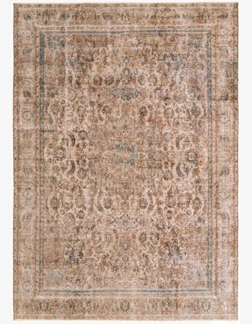 9' x 12' 9 Hand Knotted Ultra Vintage Persian Wool Rug