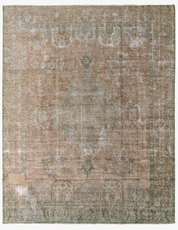 9' 8 x 12' 5 Hand Knotted Ultra Vintage Persian Wool Rug