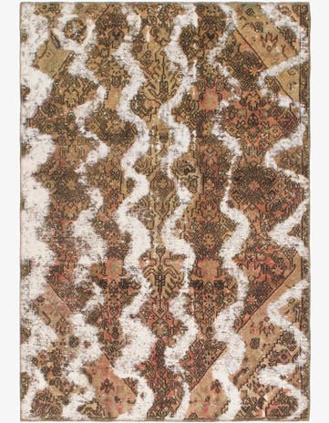 5' x 7' 2 Hand Knotted Ultra Vintage Persian Wool Rug