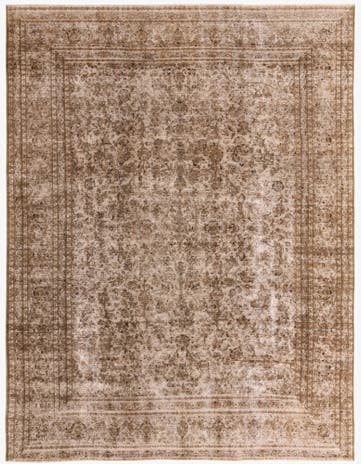 9' 6 x 12' 5 Hand Knotted Ultra Vintage Persian Wool Rug