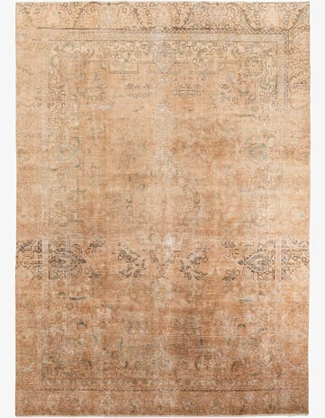 8' 10 x 12' 4 Hand Knotted Ultra Vintage Persian Wool Rug