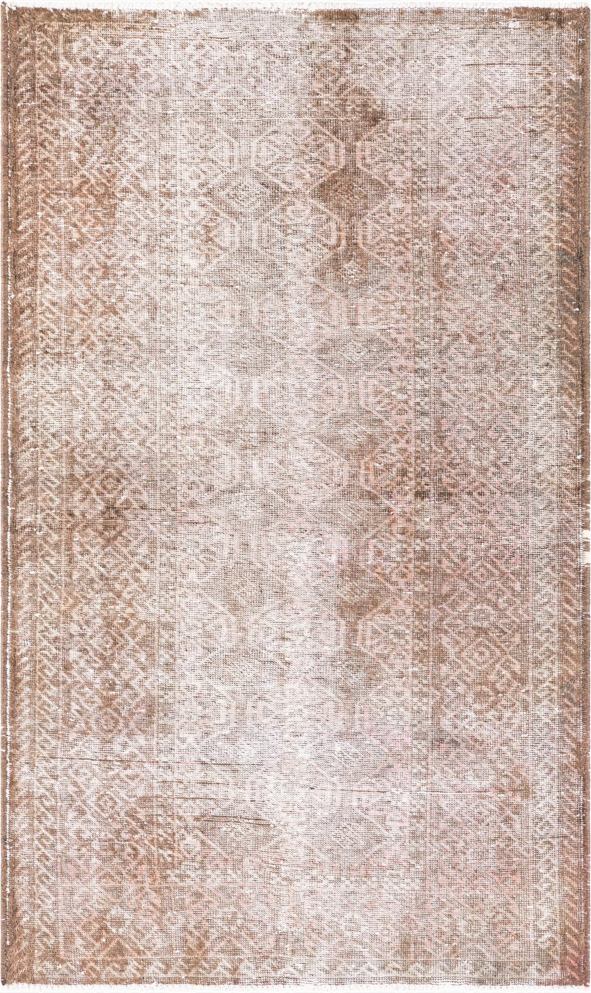 4' x 6' 9  Hand Knotted Ultra Vintage Persian Wool Rug