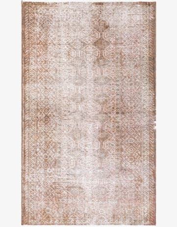 4' x 6' 9 Hand Knotted Ultra Vintage Persian Wool Rug