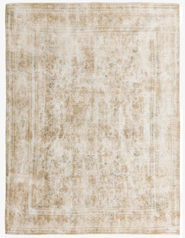 9' 7 x 12' 6 Hand Knotted Ultra Vintage Persian Wool Rug