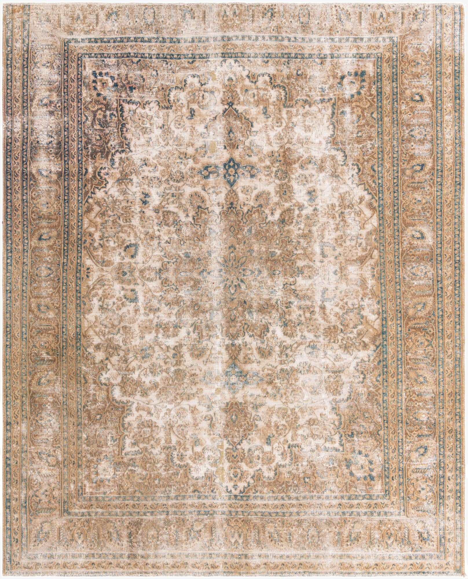 Primary image 9' 4 x 11' 6  Hand Knotted Ultra Vintage Persian Wool Rug