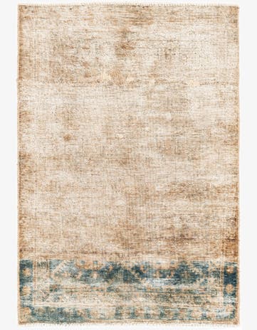 3' 4 x 4' 9 Hand Knotted Ultra Vintage Persian Wool Rug