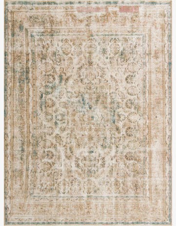 9' 4 x 12' 7 Hand Knotted Ultra Vintage Persian Wool Rug